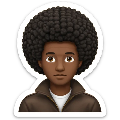Black men hairstyle afro sticker