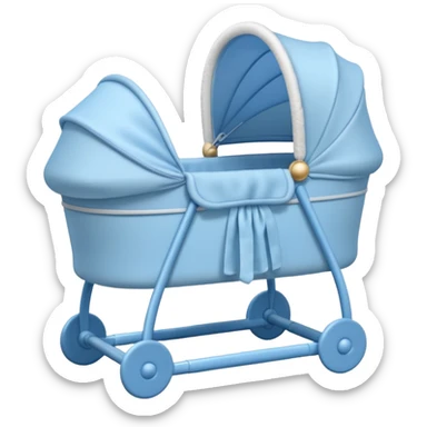 blue baby bassinet sticker