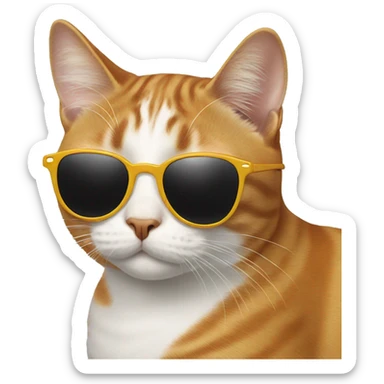Cat with sunglasses sticker