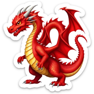 Angry dragon sticker