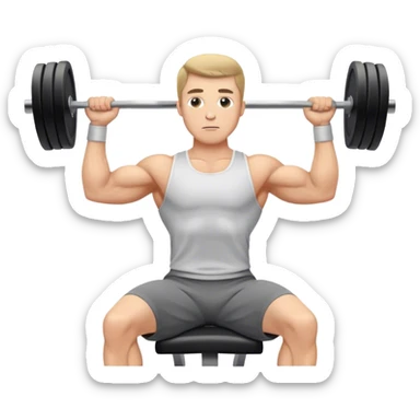 guy incline chest fly exercise sticker