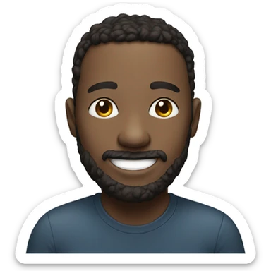 blue eyed man indoors smiling  sticker