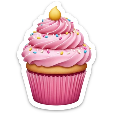 Cute CCupcake with pink icing sticker