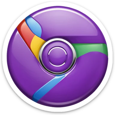 dark purple google chrome logo sticker