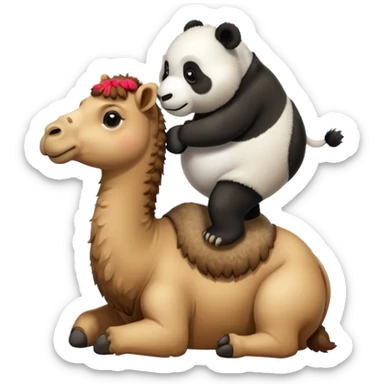Camel and panda cute sticker