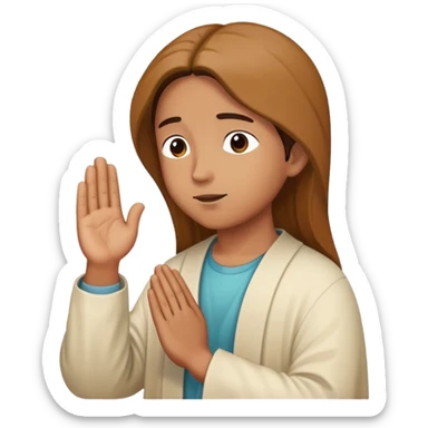 Praying to god and Jesus  sticker