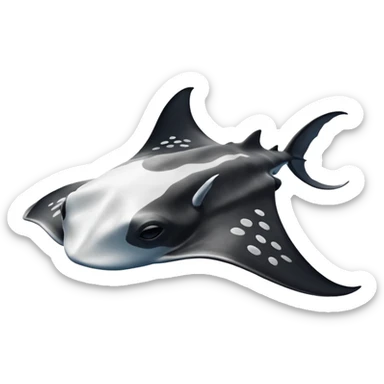 Manta ray sticker