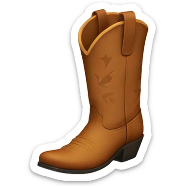 light brown cowboy boots sticker