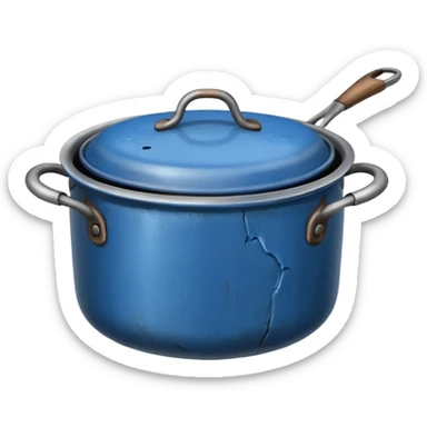 cooking pot blue  sticker