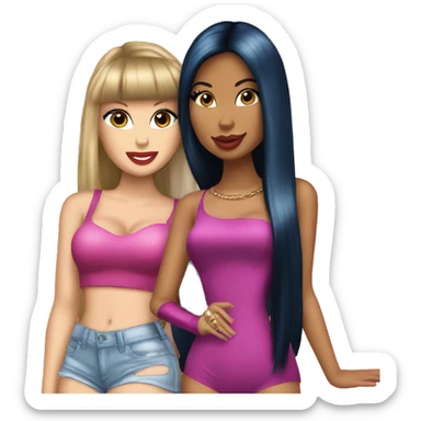 Taylor Swift with Nicki Minaj sticker