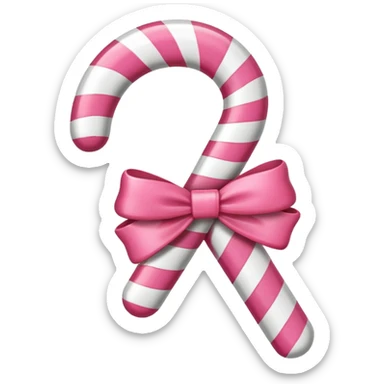 Pink candy cane sticker