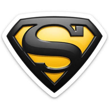 Superman Symbol batman v superman black sticker