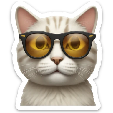 Cat with sunglasses sticker