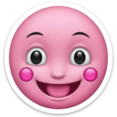 Pink emoji with piercings sticker