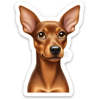 caramel pinscher with white paws sticker