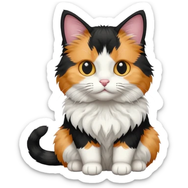 cat black & white sticker