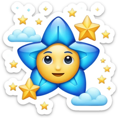 Étoile bleu sticker