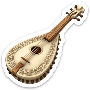 prehistoric musical instrument sticker