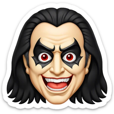 Gene Simmons kiss happy face sticker