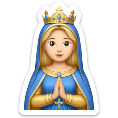 Un emoji de una virgen en un palio  sticker