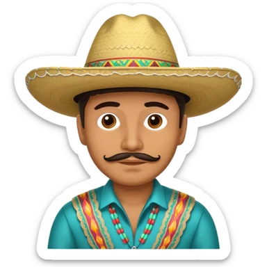 Tejana sombrero hombre sticker