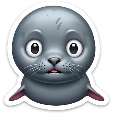 Seal unhappy sticker