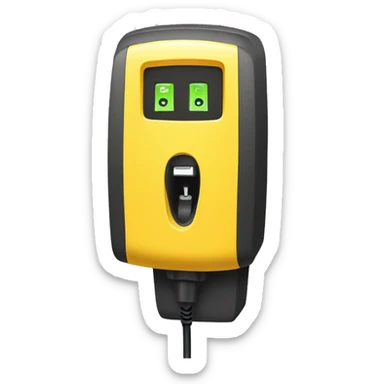 yellow ev charger sticker