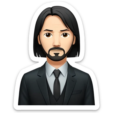 Elinde silah tutan jon wick sticker