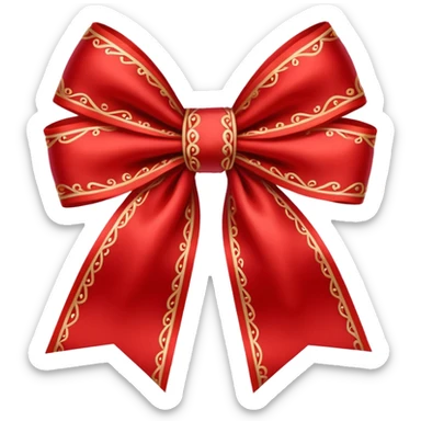 Ribbon bow  sticker