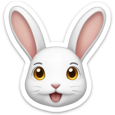 rabbit's ear anime sticker