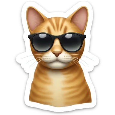 Cat with sunglasses sticker
