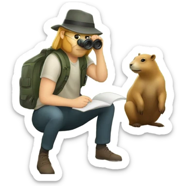Capybara researcher 3.4 turn sticker