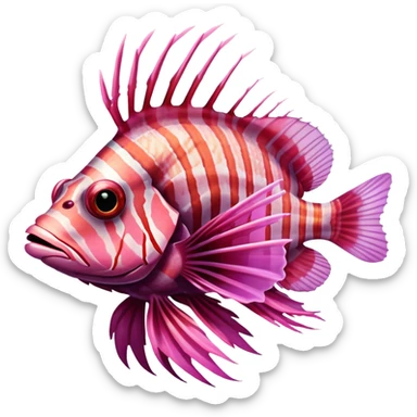 pink lionfish  sticker