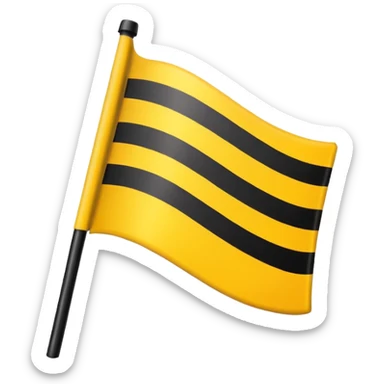Create 2 yellow lined and 1 black lined flag emoji and put black line between yellow lines sticker