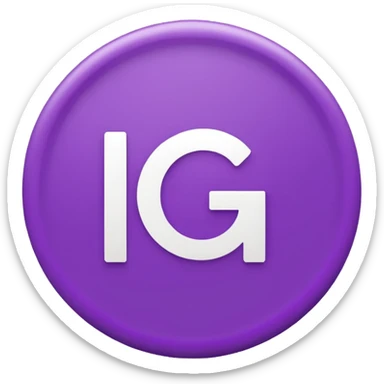 Purple circle 🟣 with letters iG in it sticker