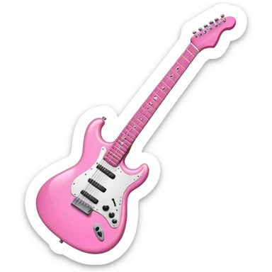 Pink electric Guitar sticker