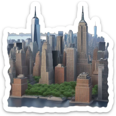 New York city Skyline sticker
