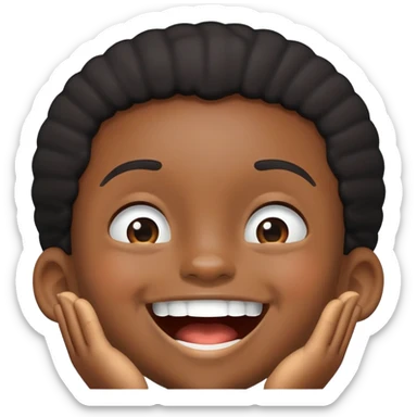 black kid excited  sticker