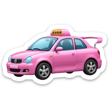 Voiture pink sticker