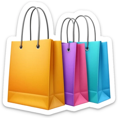 2 beautiful shopping bag with details sticker