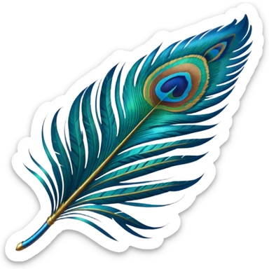 create a single peacock feather emoji just like whaatsapp emojis sticker