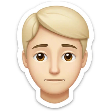 Tired smile but secretly sad sticker