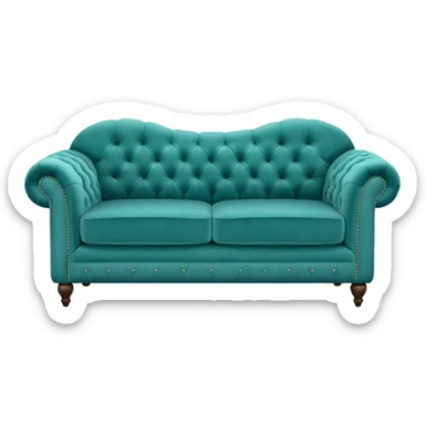 Teal couch sticker