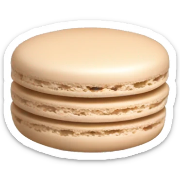beige macaron sticker