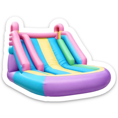 pastel bouncy inflatable trampoline  sticker