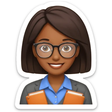Black female teacher sticker