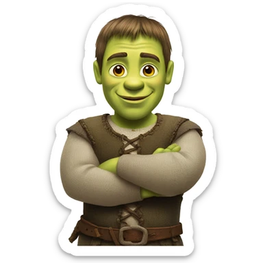 Shrek is a Ukrainian kozak sticker