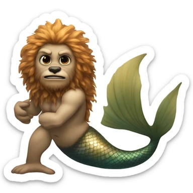 Mermaid sasquatch  sticker