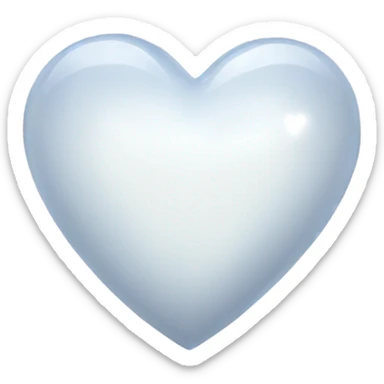 White heart gem  sticker