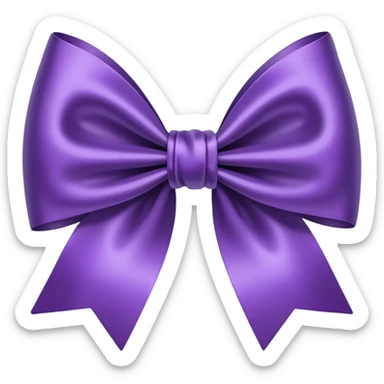 Purple aesthetic bow sticker